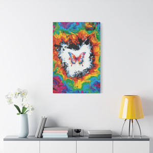 Kaleidoscopic Monarch Satin Canvas, Stretched, 1.5"