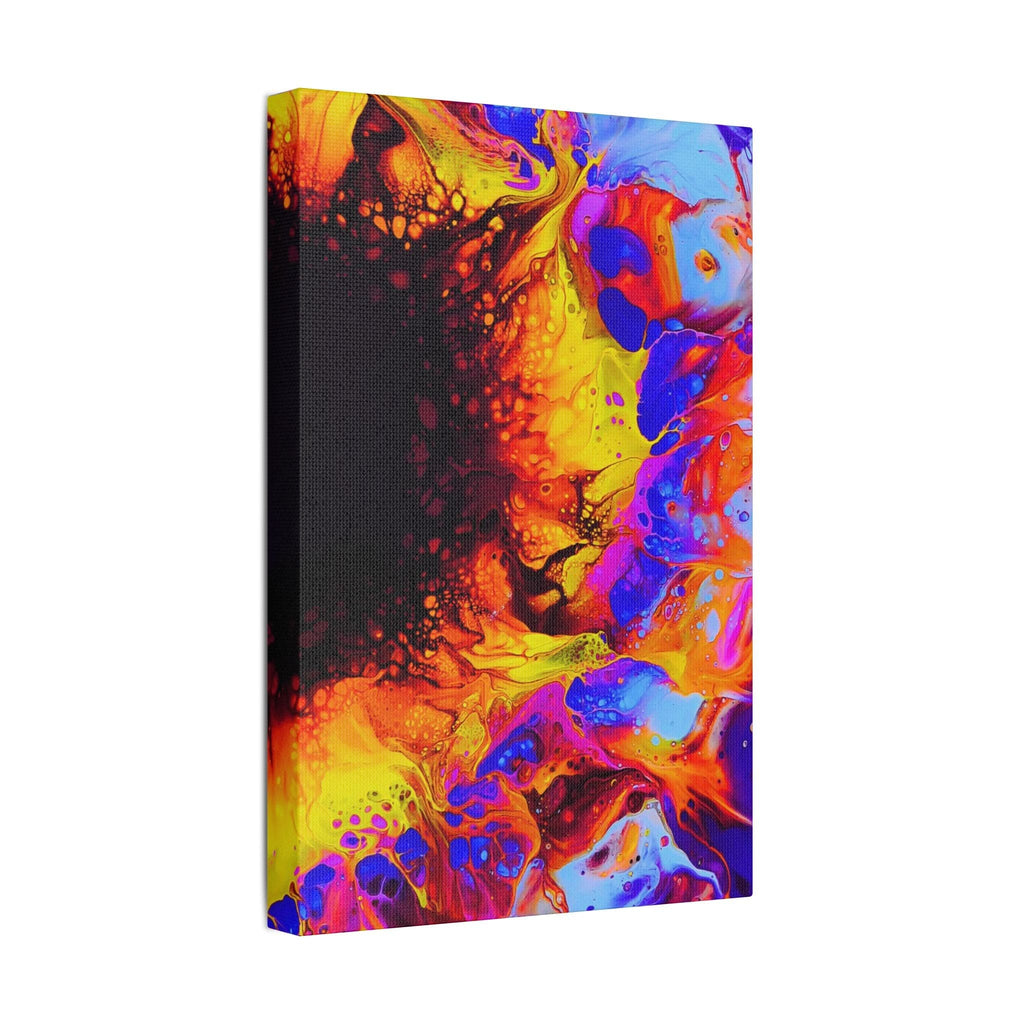 Printify Canvas Lavender Flames Satin Canvas, Stretched