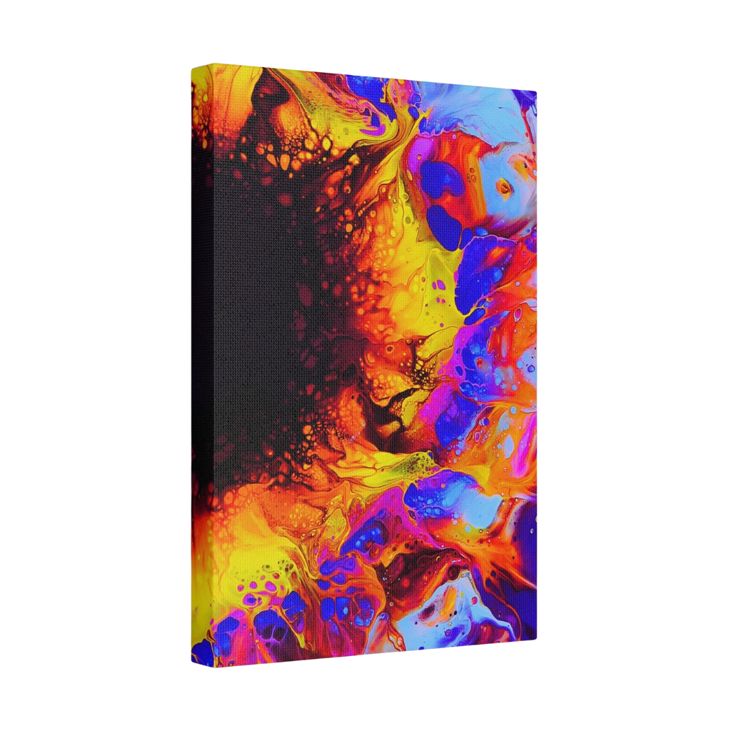 Printify Canvas Lavender Flames Satin Canvas, Stretched