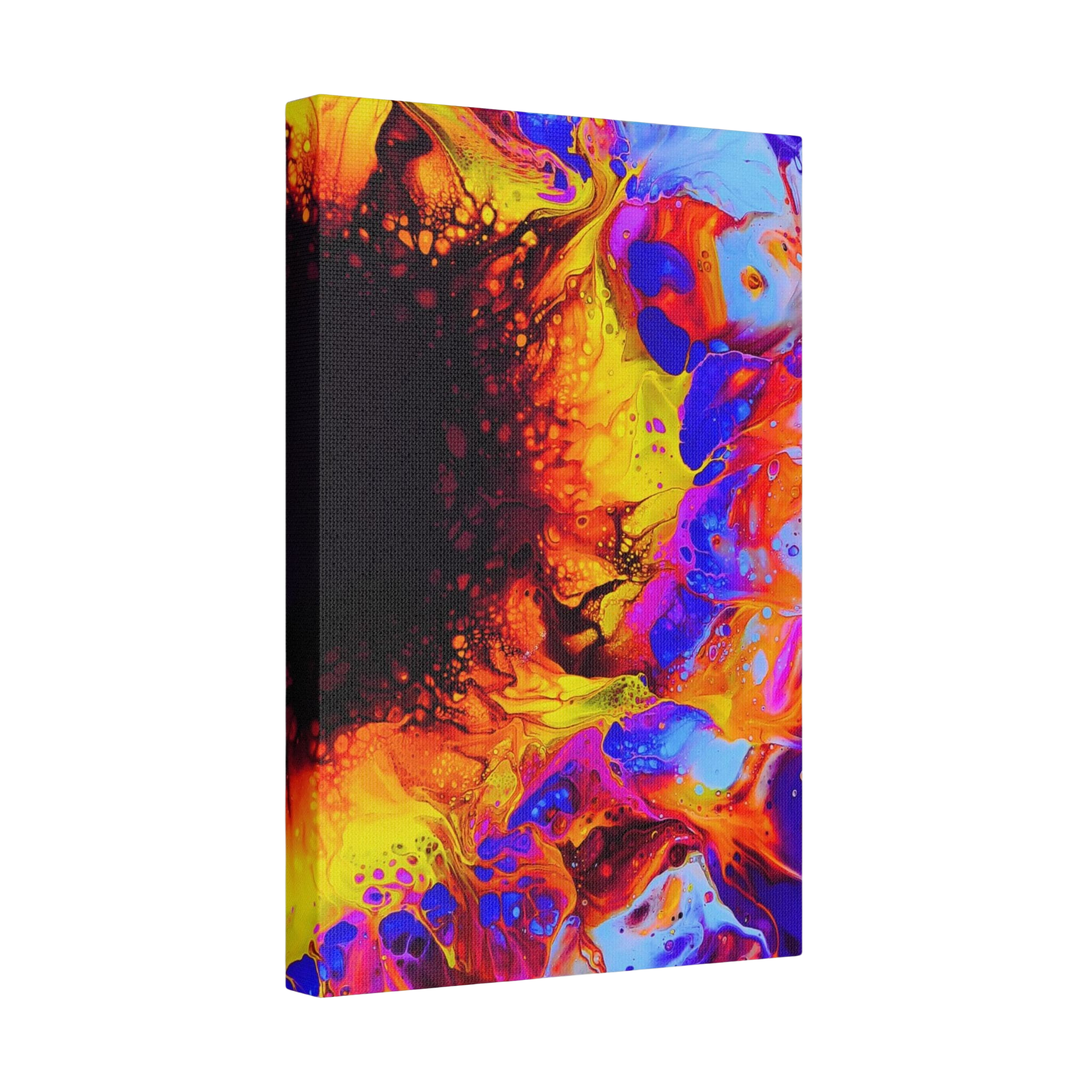 Printify Canvas Lavender Flames Satin Canvas, Stretched