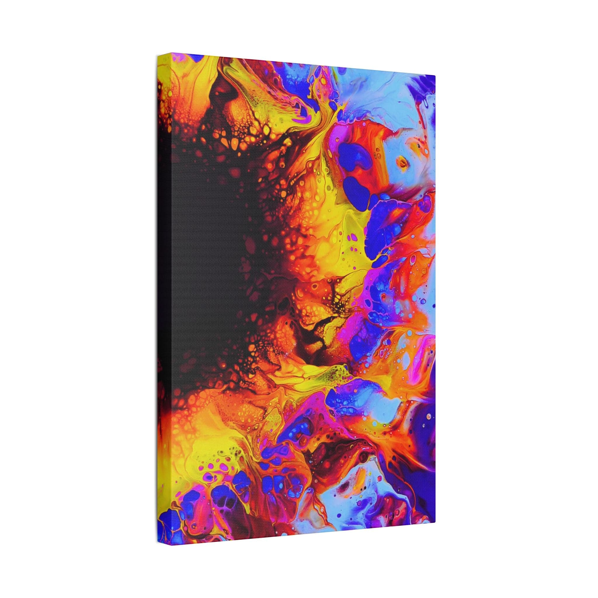 Printify Canvas Lavender Flames Satin Canvas, Stretched