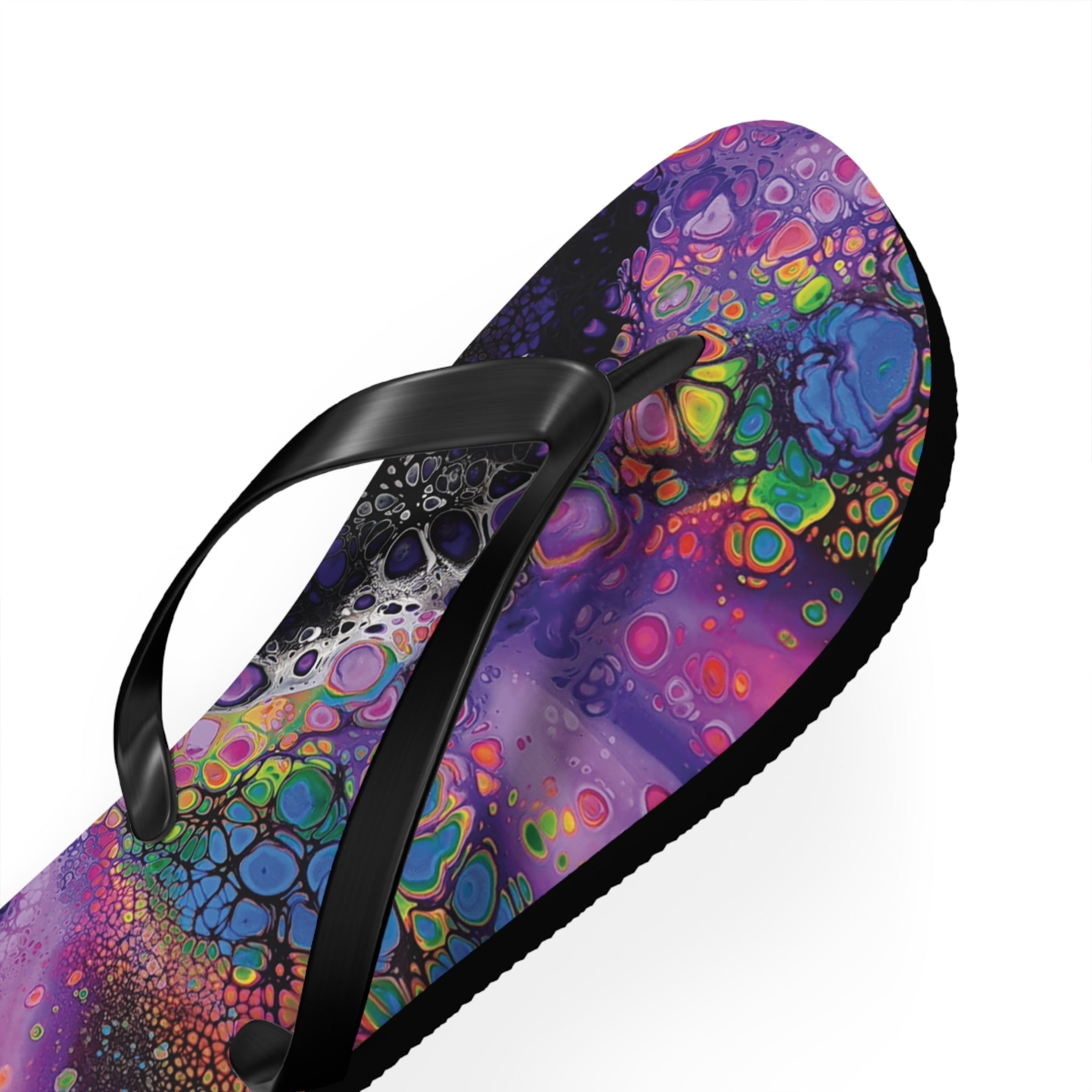 Neon Nostalgia Flip Flops