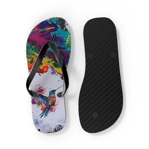 Rainbow Hummingbird Flip Flops