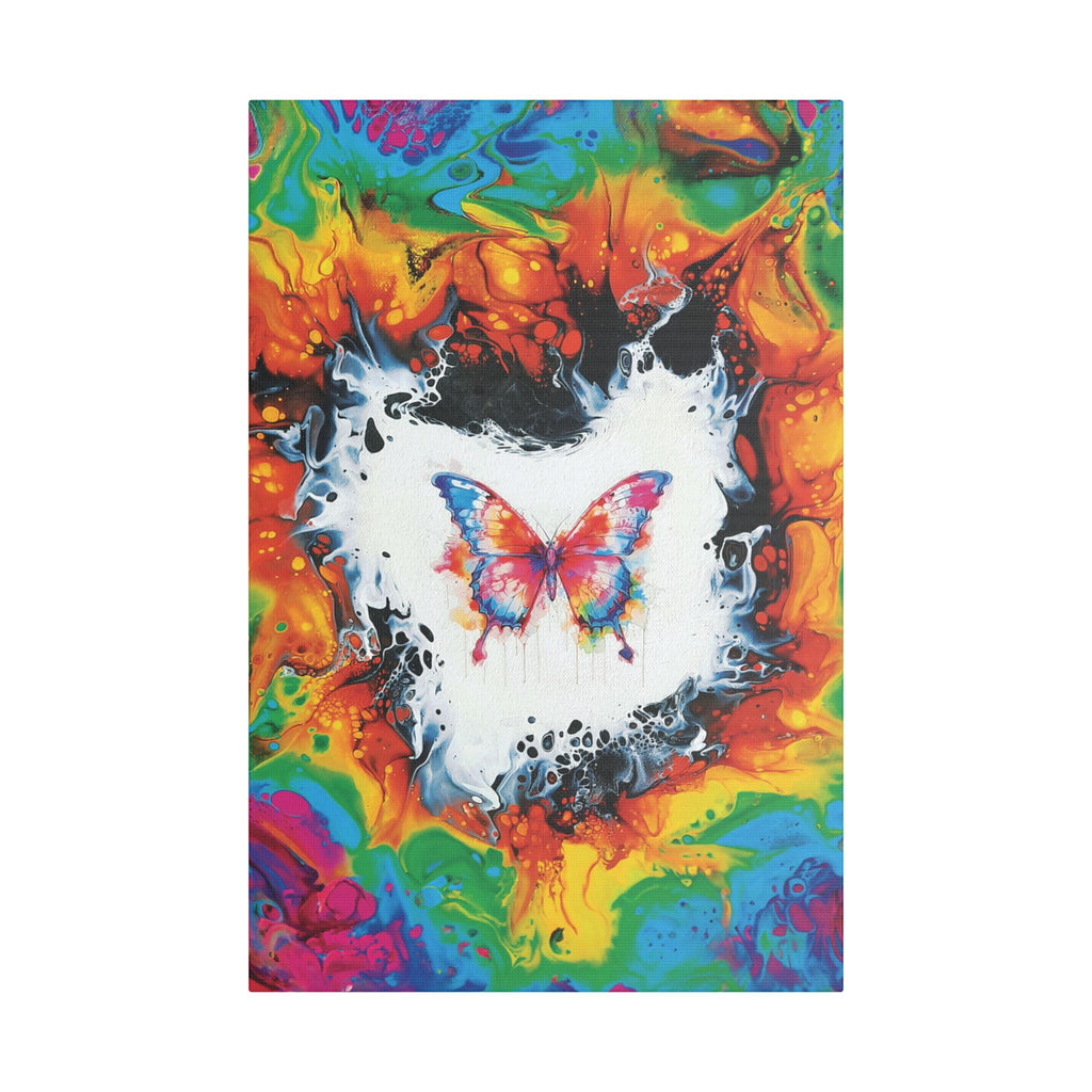 Kaleidoscopic Monarch Satin Canvas, Stretched, 1.5"