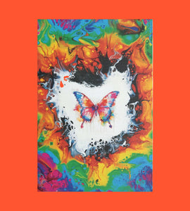 Lienzo de satén Monarch calidoscópico, estirado, 3,8 cm