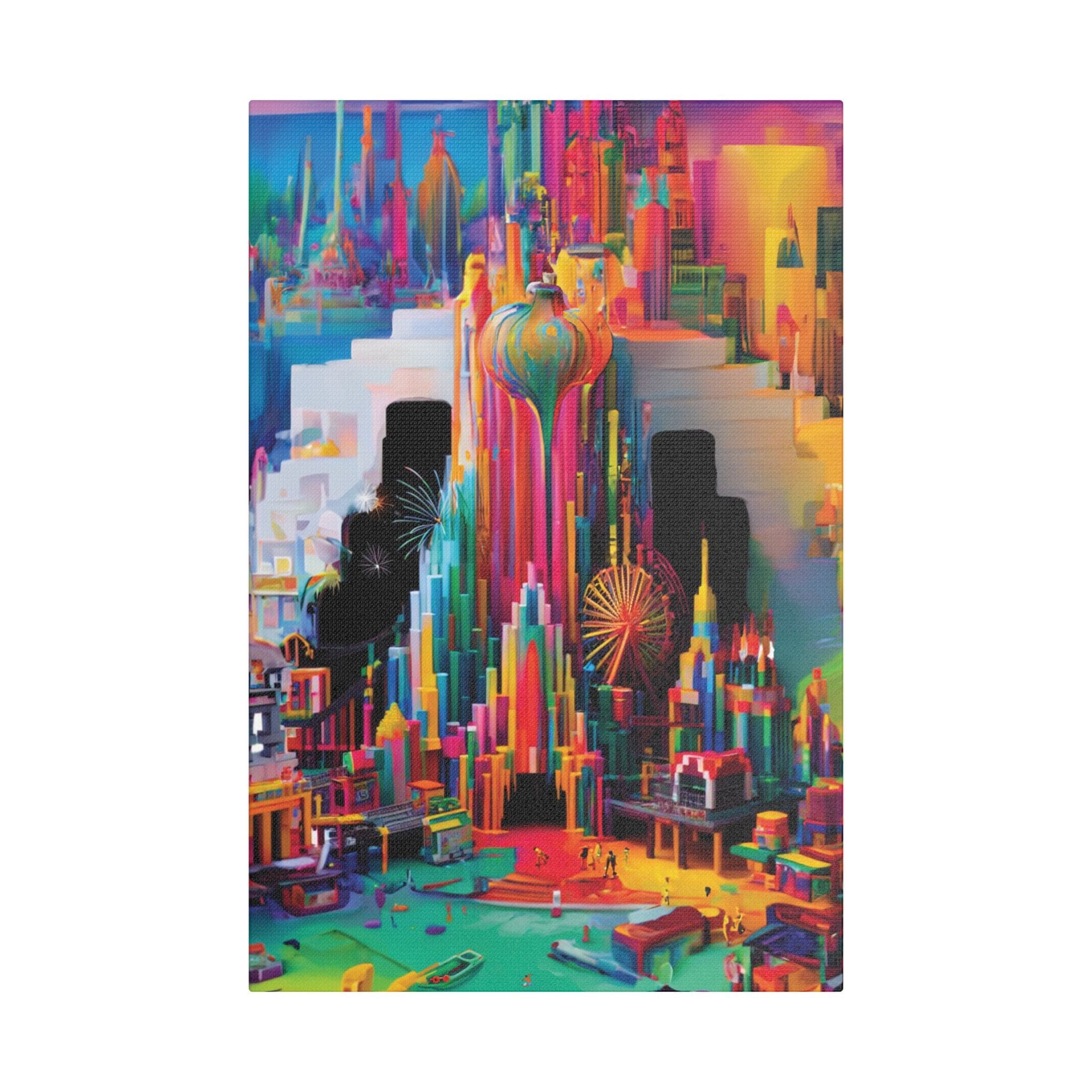 Printify Canvas 12″ x 18″ (Vertical) / 1.5" Pour Metropolis Satin Canvas, Stretched, 1.5"