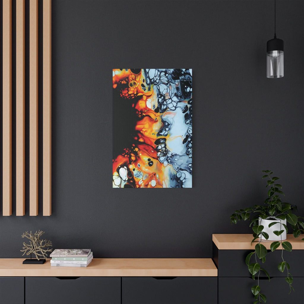 Printify Canvas B&W Sunflower Satin Canvas, Stretched, 1.5"