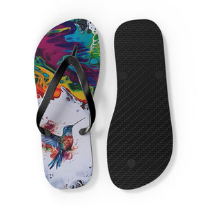 Rainbow Hummingbird Flip Flops