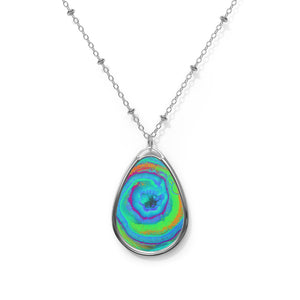 Radiant Curve Oval Necklace