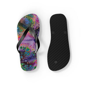 Neon Nostalgia Flip Flops