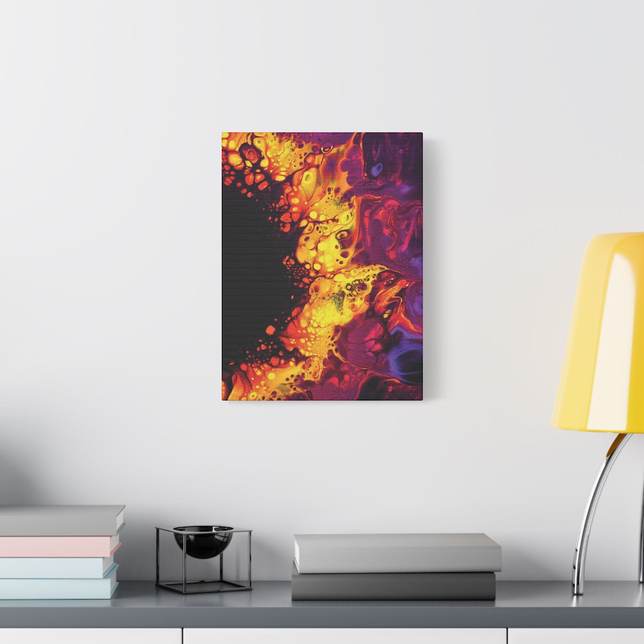 Printify Canvas Magenta Satin Canvas, Stretched