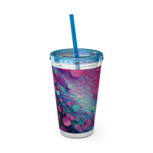 Cotton Candy Tumbler with Straw, 16oz