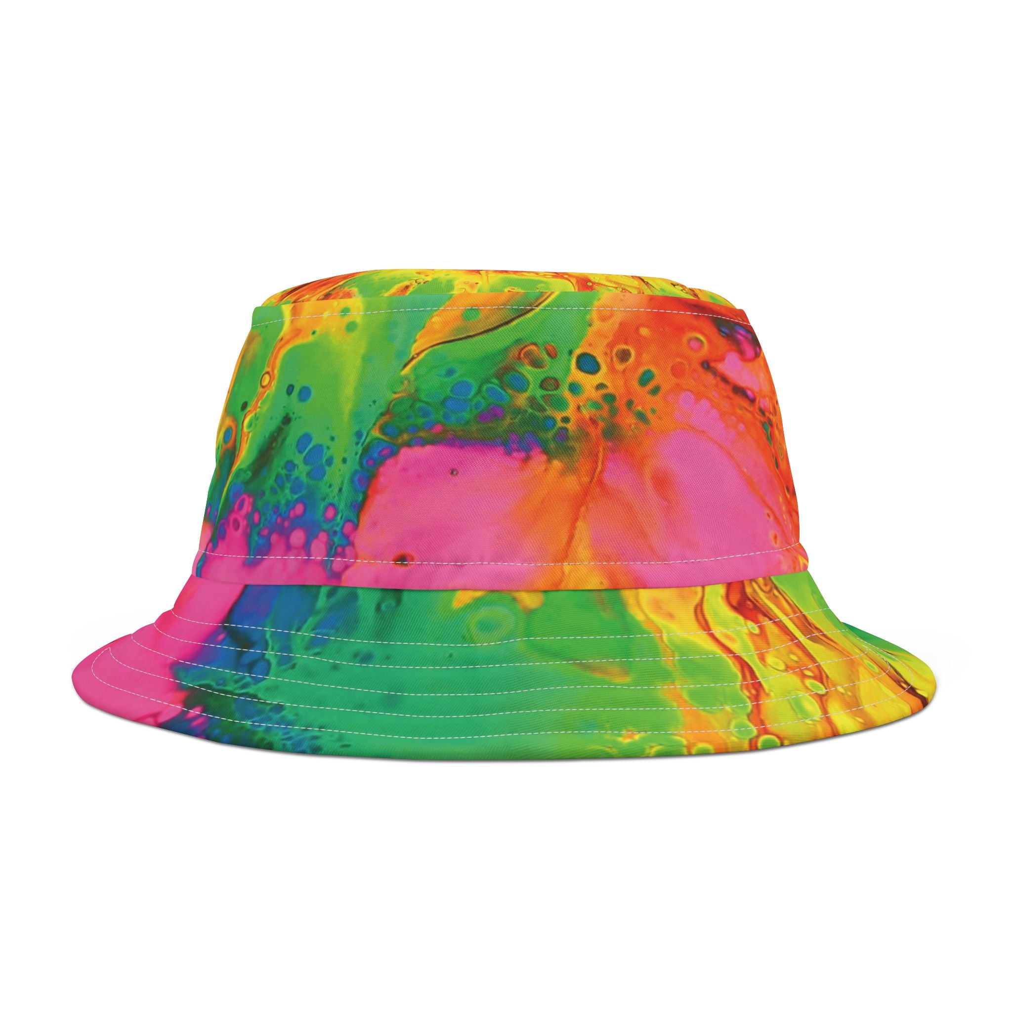 Printify Hats Neon Flower Bucket Hat (AOP)