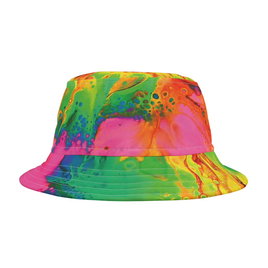Printify Hats Neon Flower Bucket Hat (AOP)
