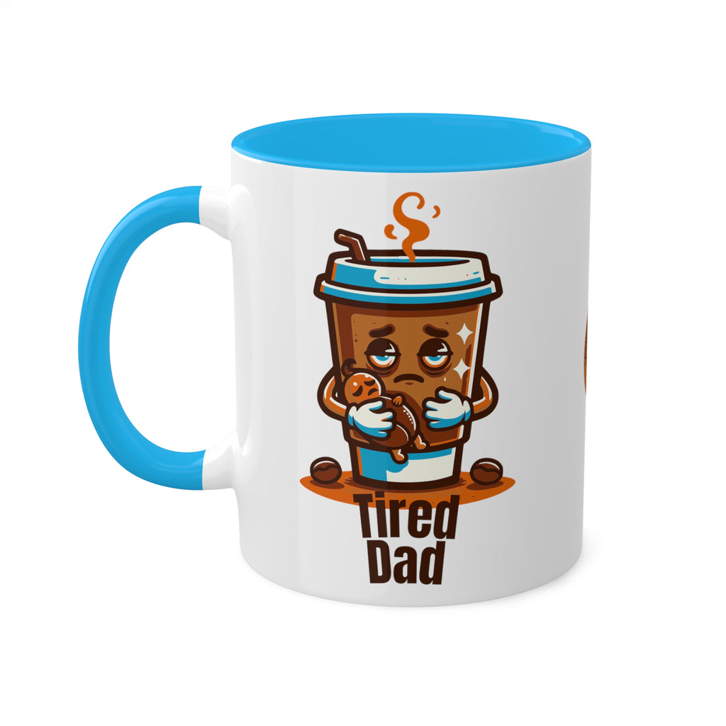 Printify Mug Tired Dad Coffee Mug - 11oz