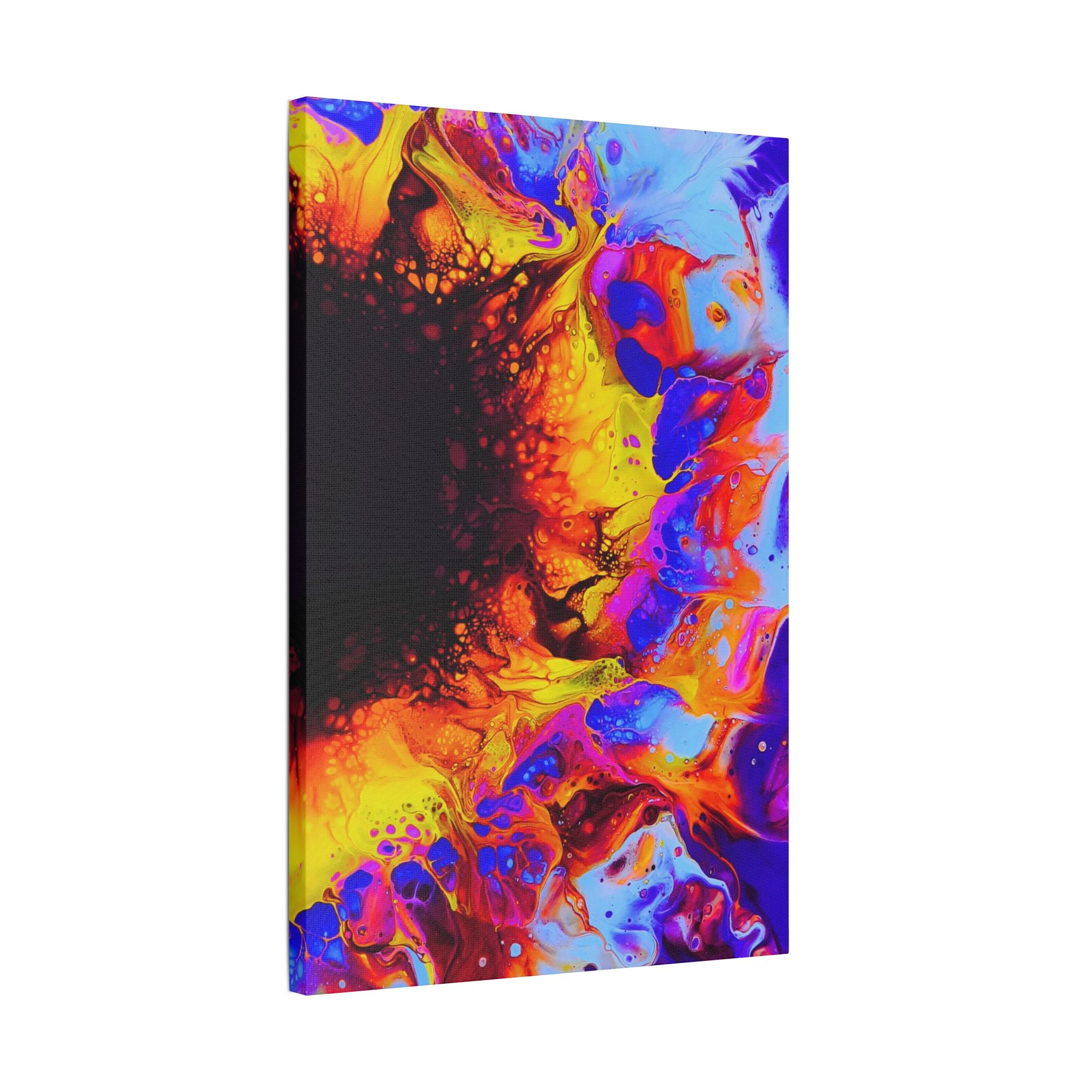 Lavender Flames Satin Canvas, Stretched