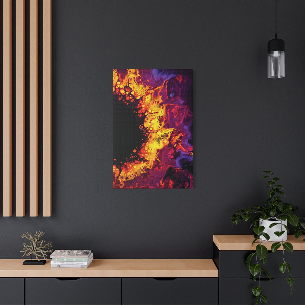 Printify Canvas Magenta Satin Canvas, Stretched