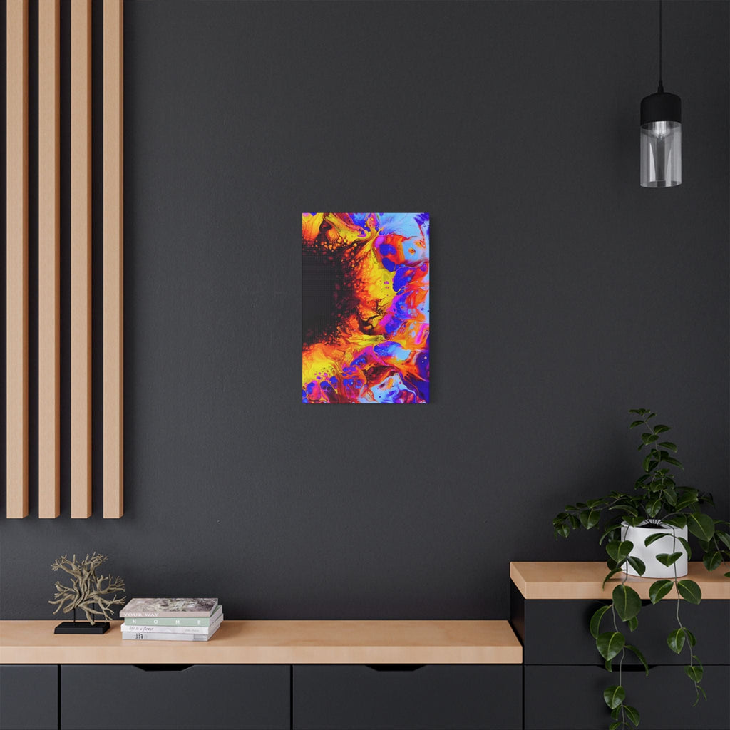 Printify Canvas Lavender Flames Satin Canvas, Stretched