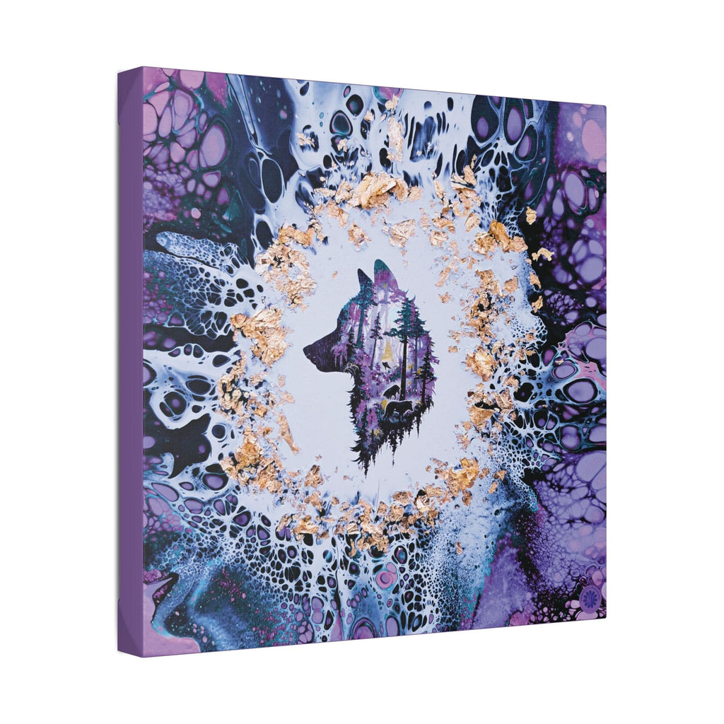 Printify Canvas Wolf Woods, Lavender, Satin Canvas, Stretched, 1.5"