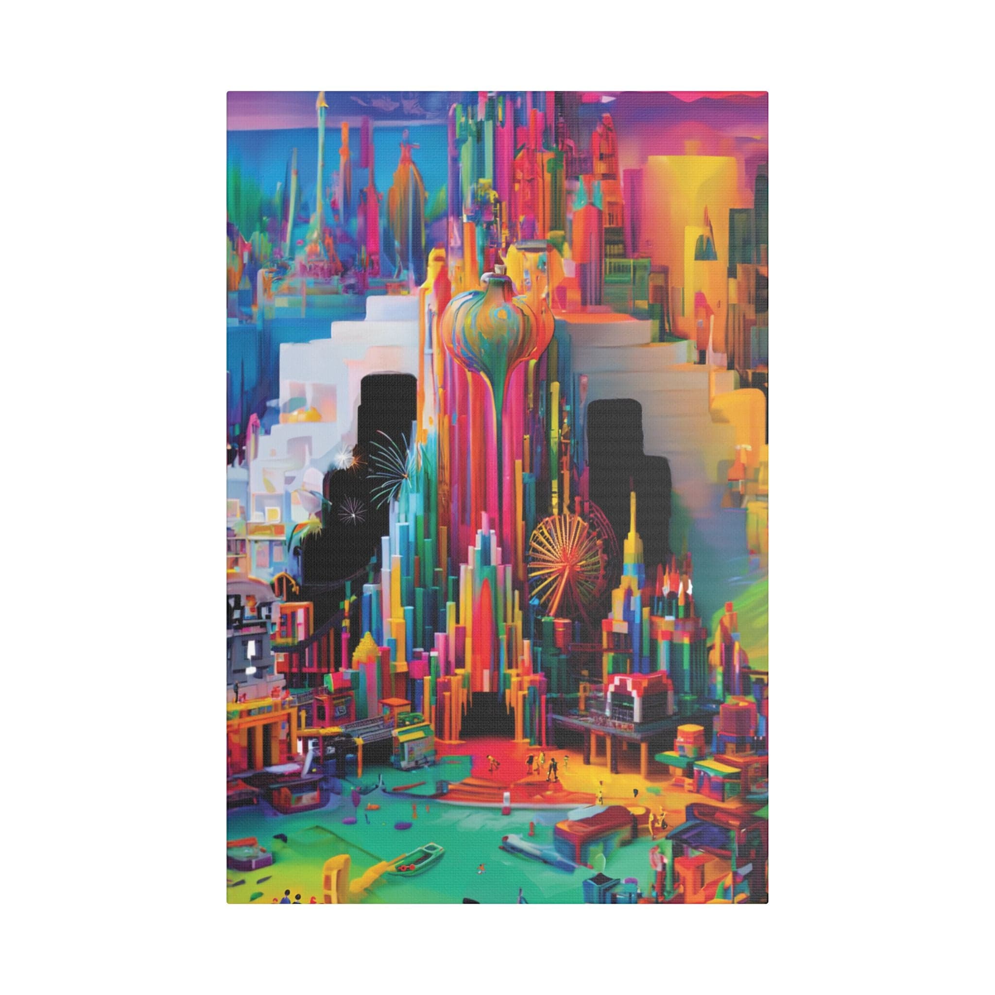 Printify Canvas 16″ x 24″ (Vertical) / 1.5" Pour Metropolis Satin Canvas, Stretched, 1.5"