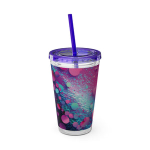 Cotton Candy Tumbler with Straw, 16oz