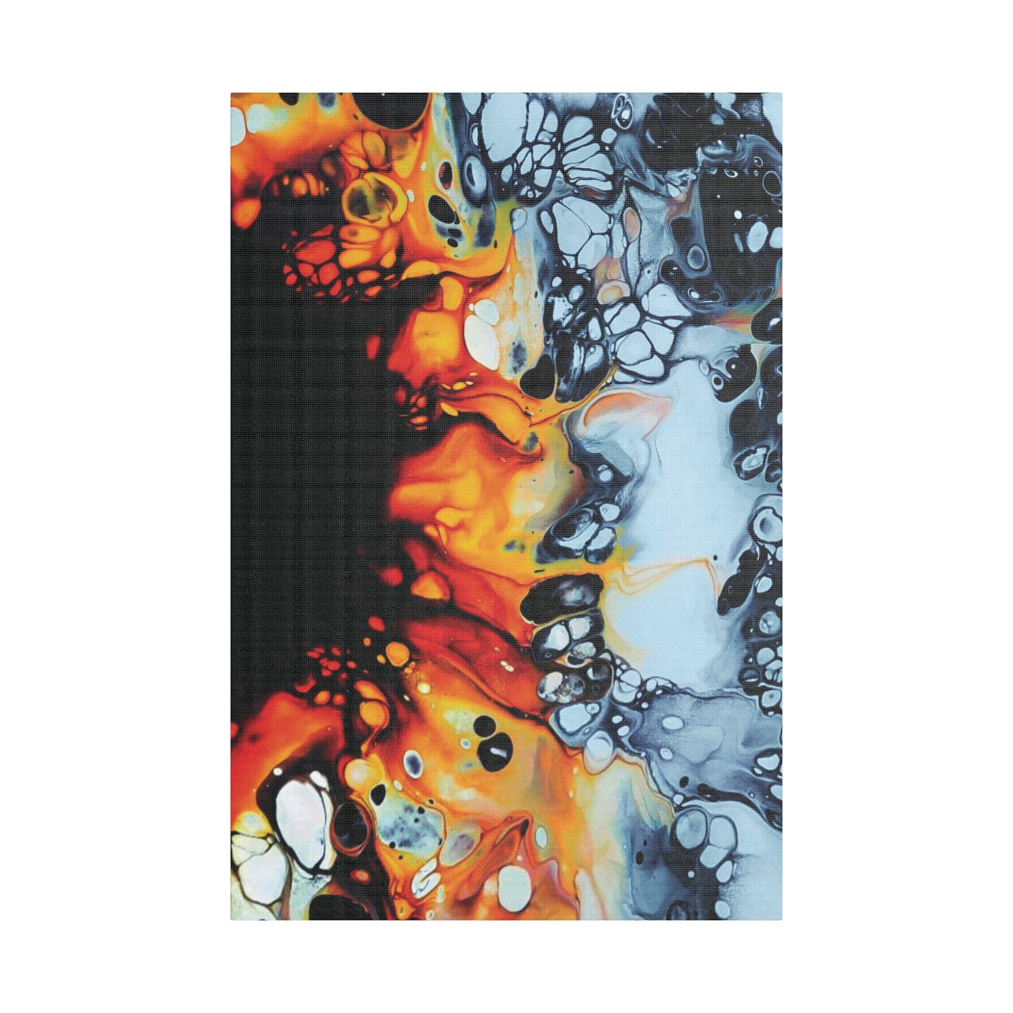 Printify Canvas 24″ x 36″ (Vertical) / 1.5" B&W Sunflower Satin Canvas, Stretched, 1.5"