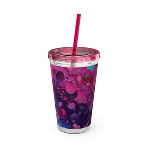 Cotton Candy Tumbler with Straw, 16oz