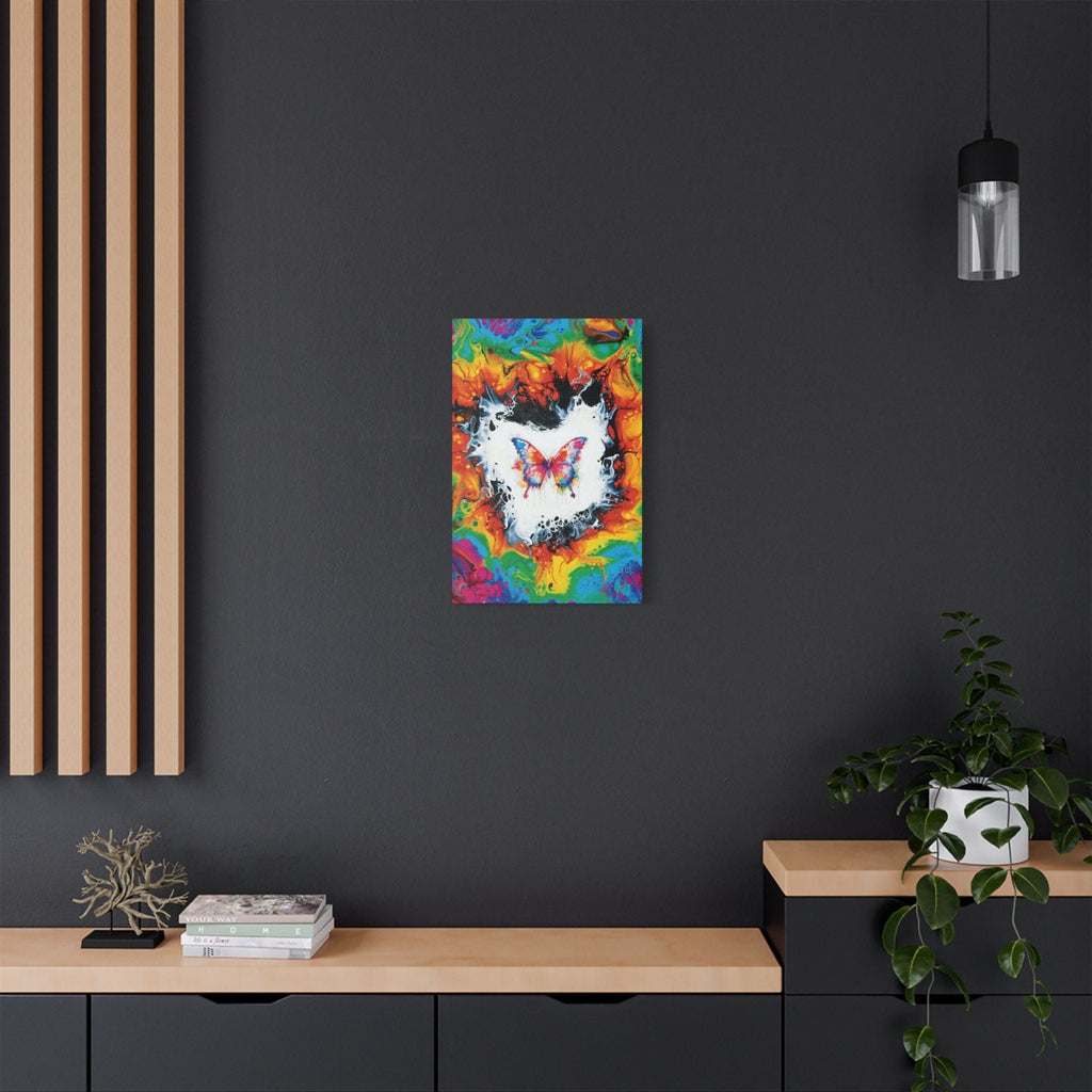 Printify Canvas Kaleidoscopic Monarch Satin Canvas, Stretched, 1.5"
