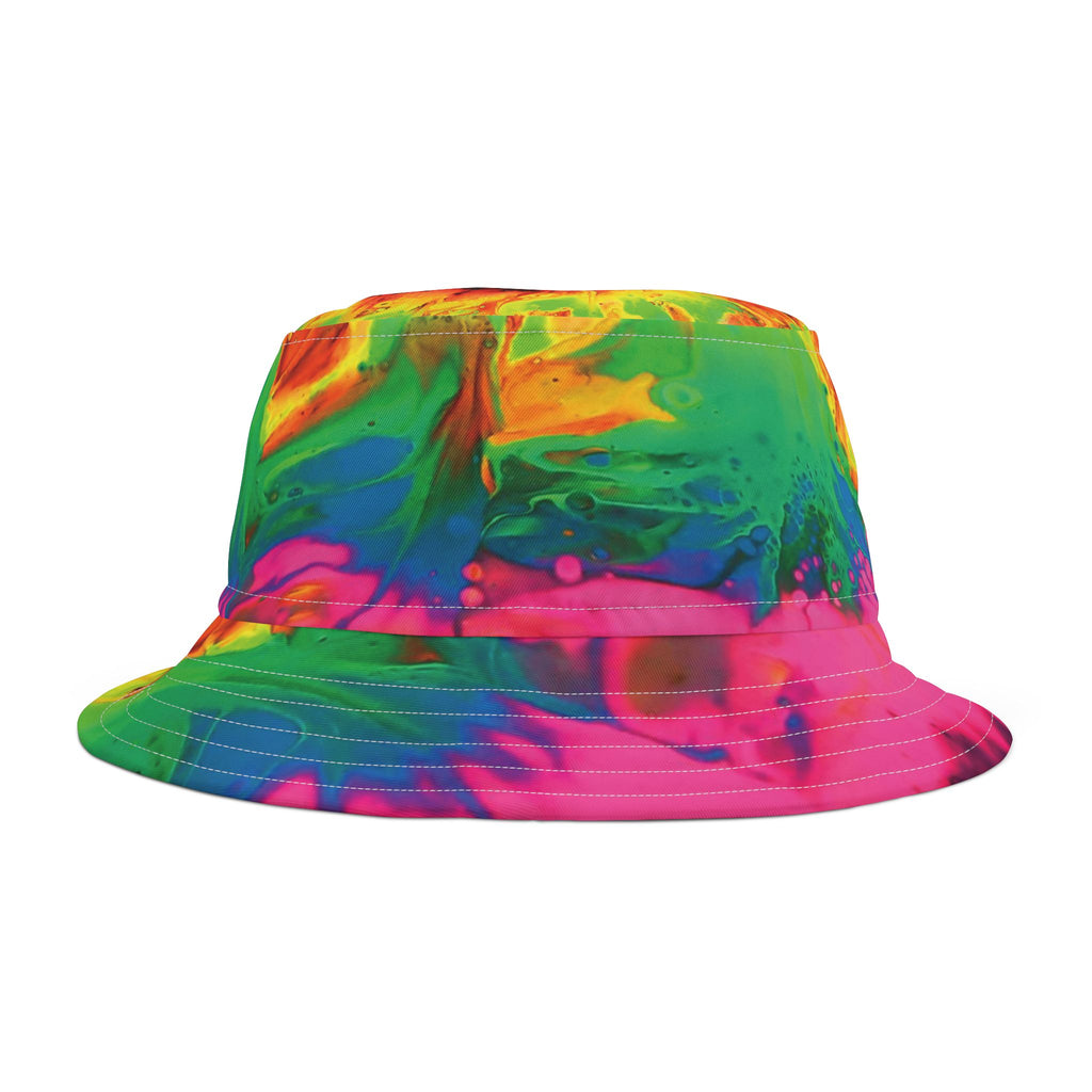Printify Hats Neon Flower Bucket Hat (AOP)