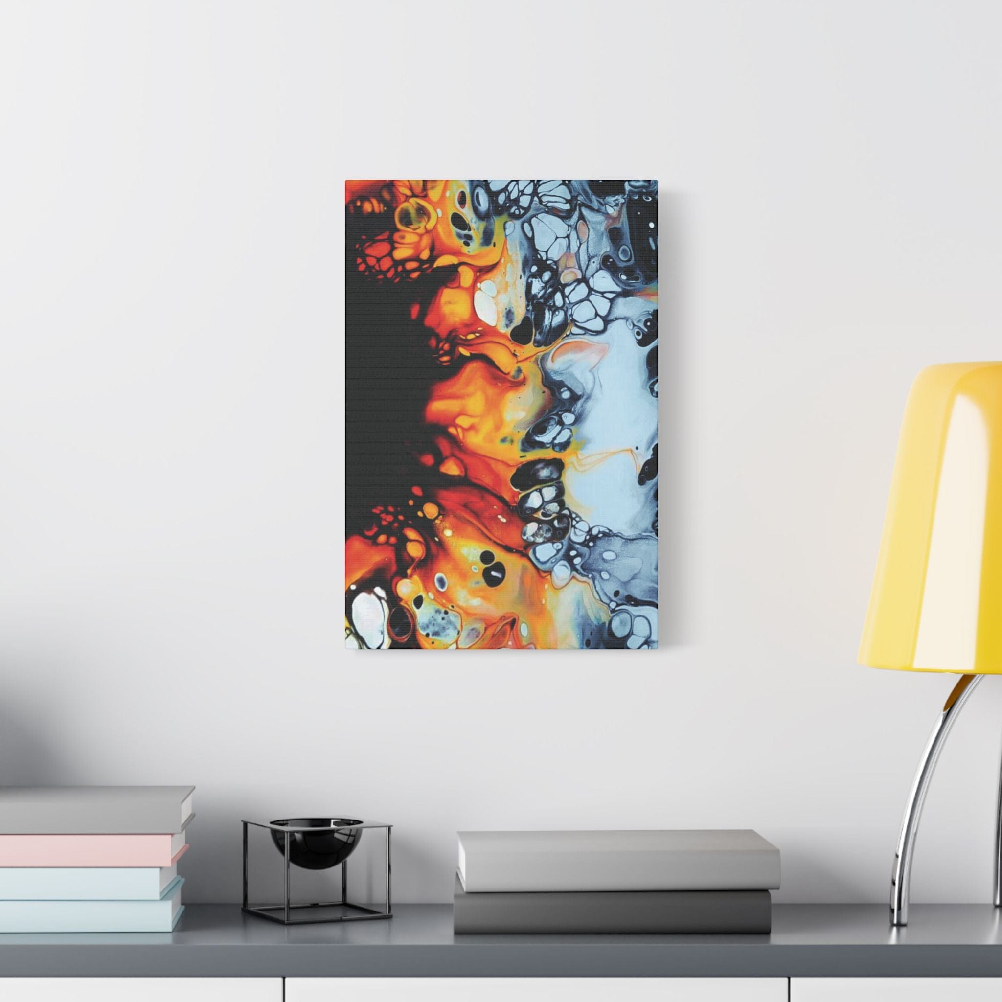 Printify Canvas B&W Sunflower Satin Canvas, Stretched, 1.5"