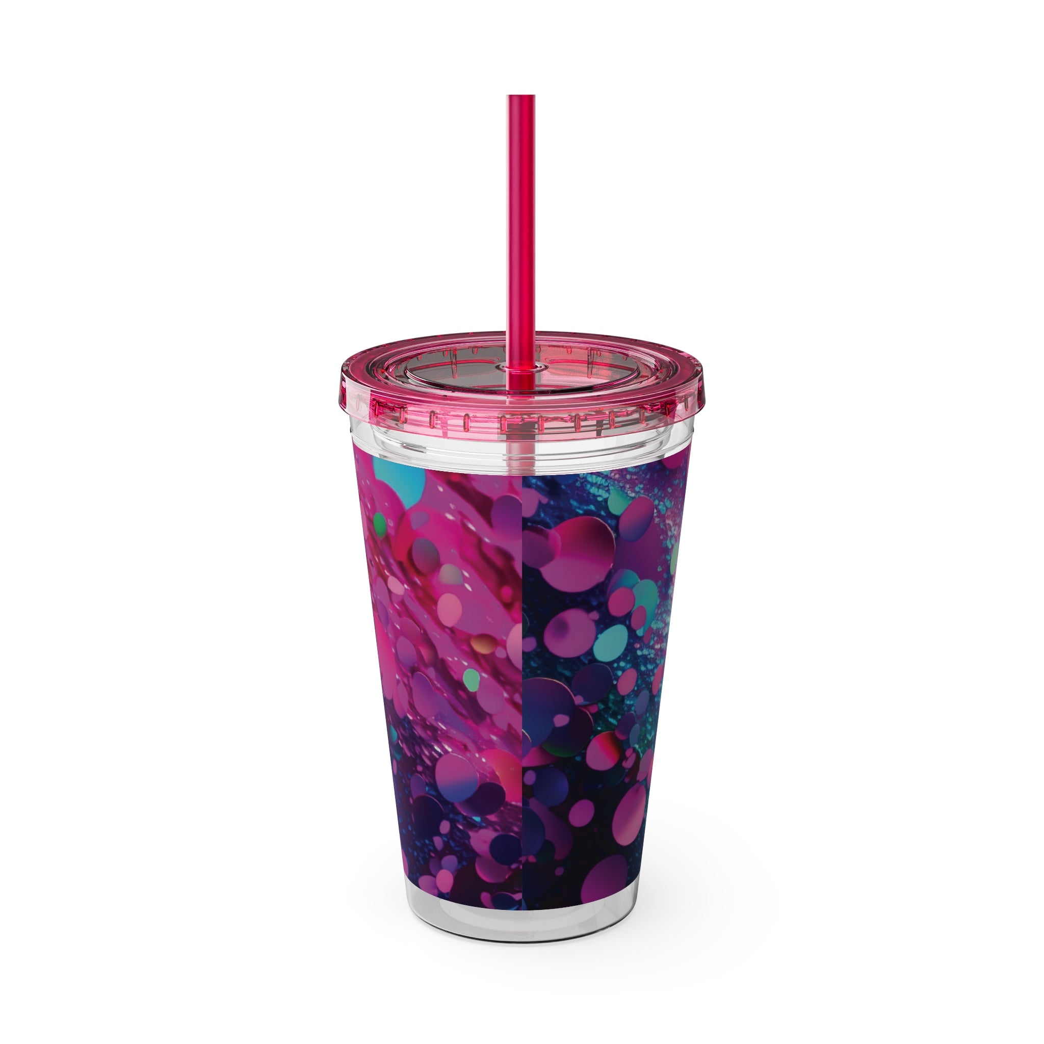 Cotton Candy Tumbler with Straw, 16oz