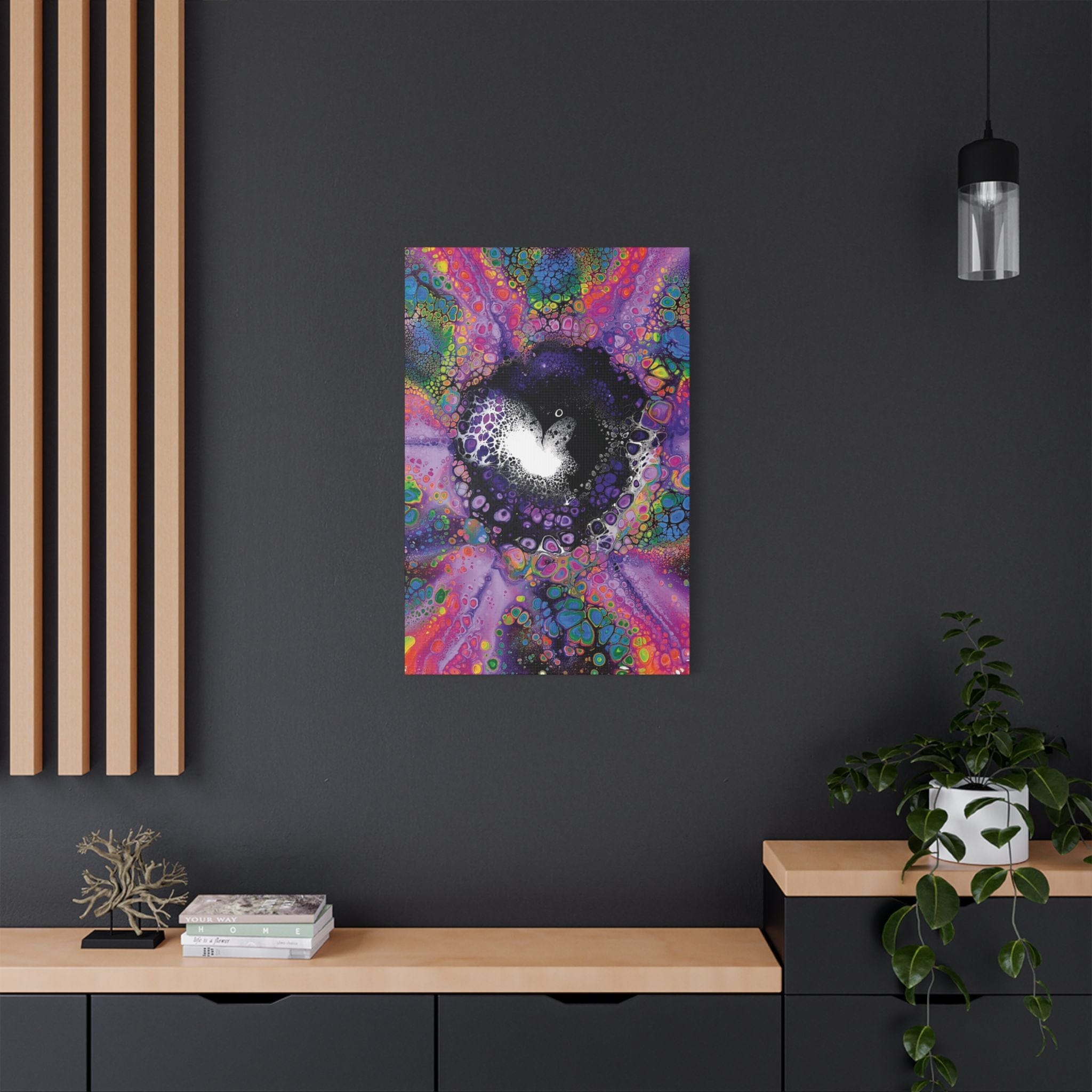 Printify Canvas Neon Nostalgia Satin Canvas, Stretched, 1.5"