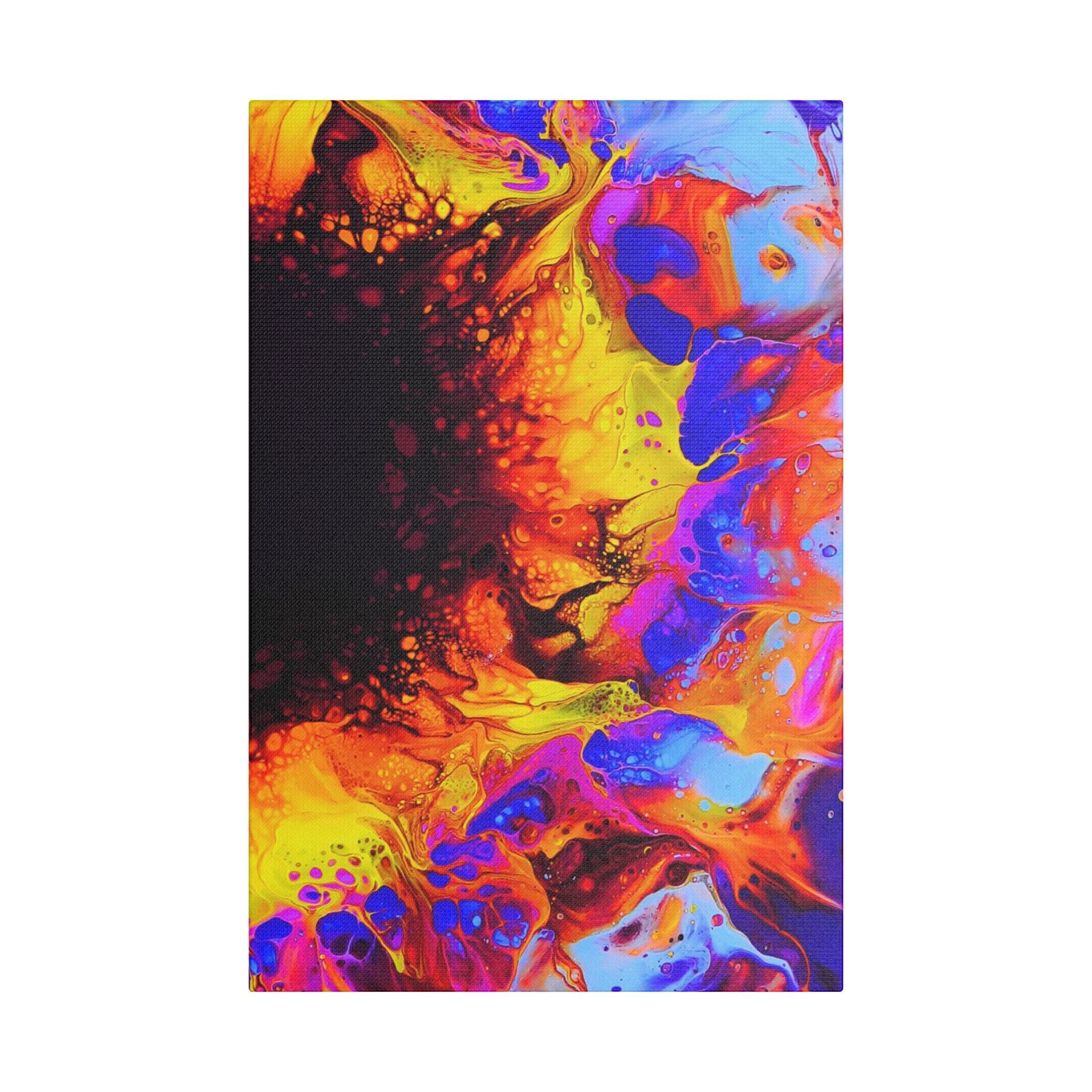 Printify Canvas 12″ x 18″ (Vertical) / 1.5" Lavender Flames Satin Canvas, Stretched