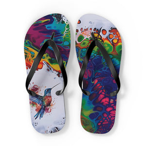 Rainbow Hummingbird Flip Flops