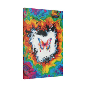 Kaleidoscopic Monarch Satin Canvas, Stretched, 1.5"