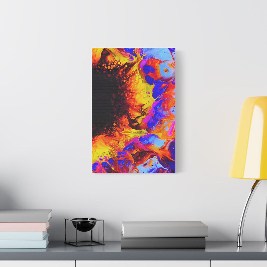 Printify Canvas Lavender Flames Satin Canvas, Stretched