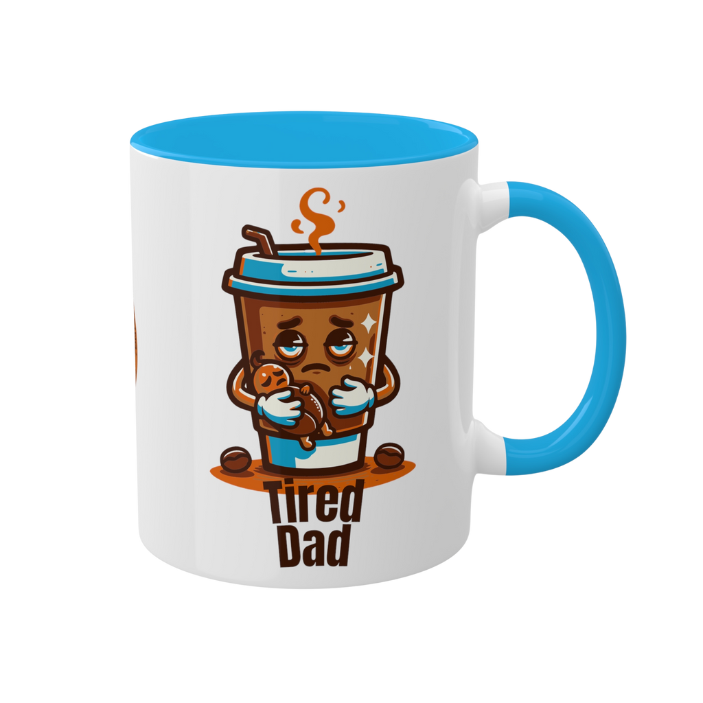 Printify Mug Tired Dad Coffee Mug - 11oz