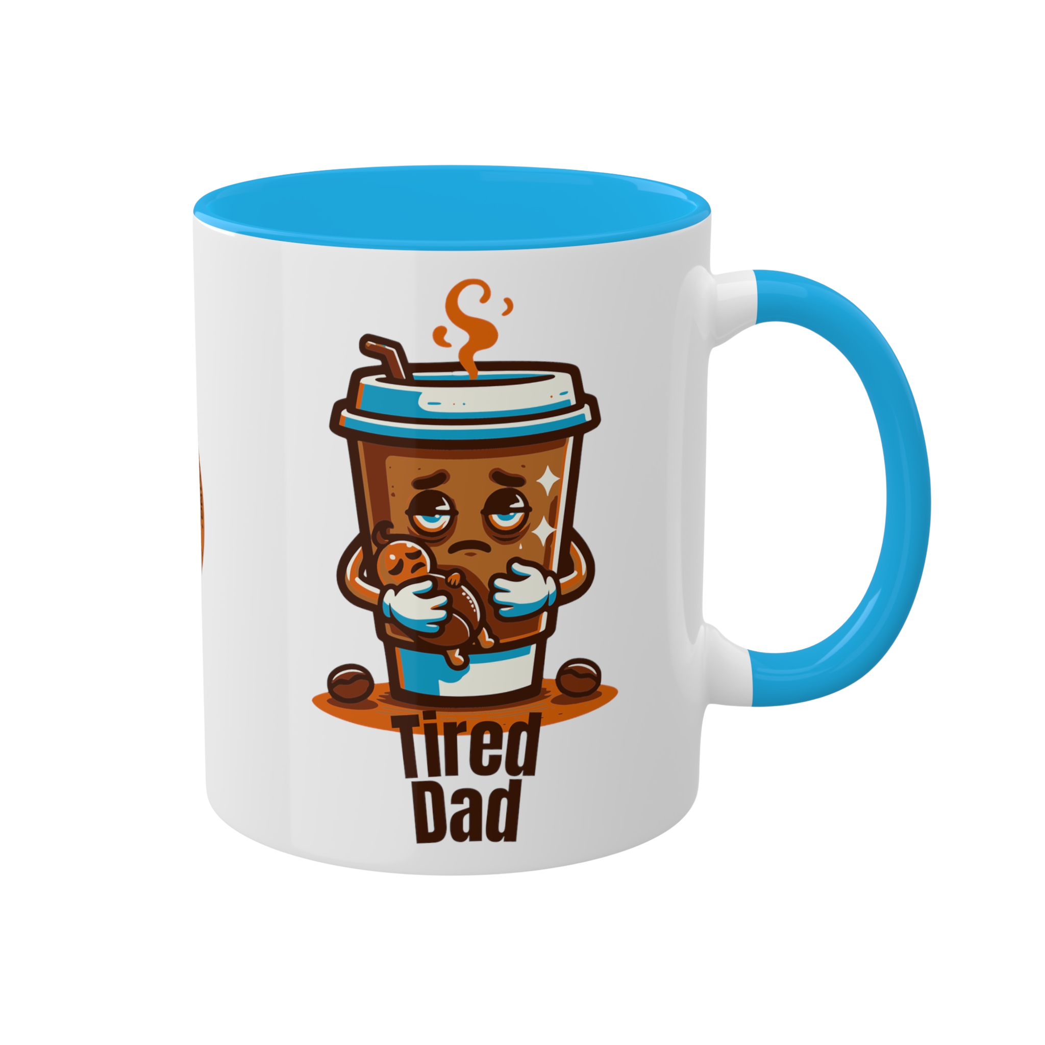 Printify Mug Tired Dad Coffee Mug - 11oz
