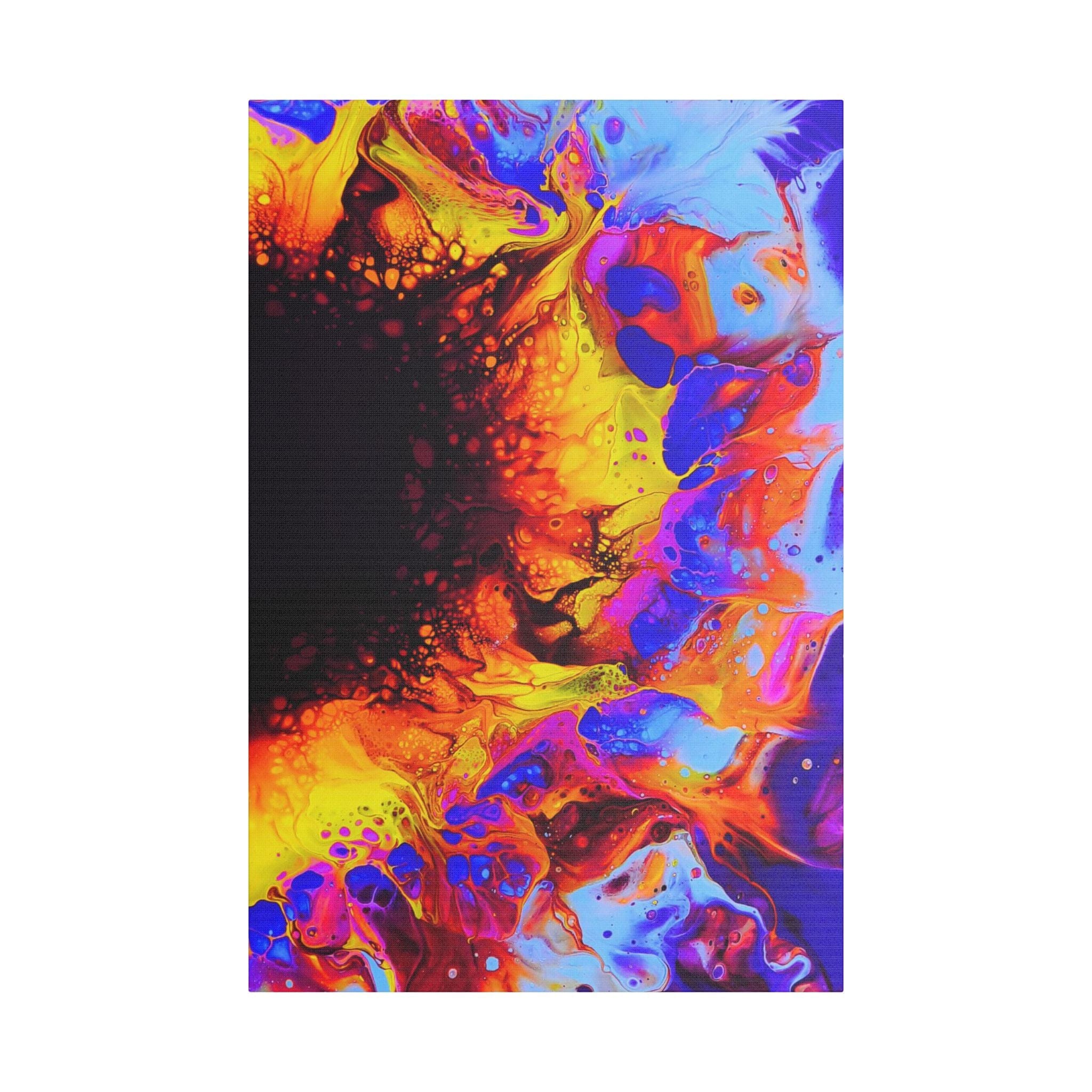 Printify Canvas 24″ x 36″ (Vertical) / 1.5" Lavender Flames Satin Canvas, Stretched