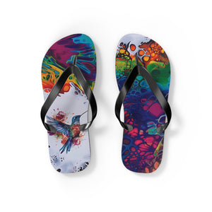 Rainbow Hummingbird Flip Flops