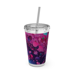 Cotton Candy Tumbler with Straw, 16oz