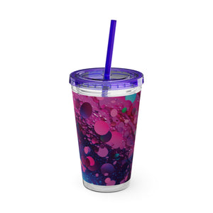 Cotton Candy Tumbler with Straw, 16oz