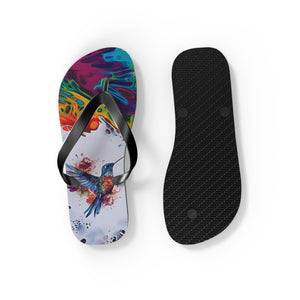 Rainbow Hummingbird Flip Flops