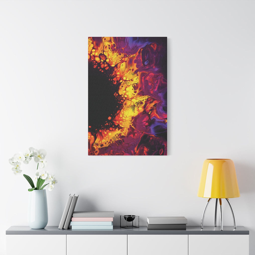 Printify Canvas Magenta Satin Canvas, Stretched