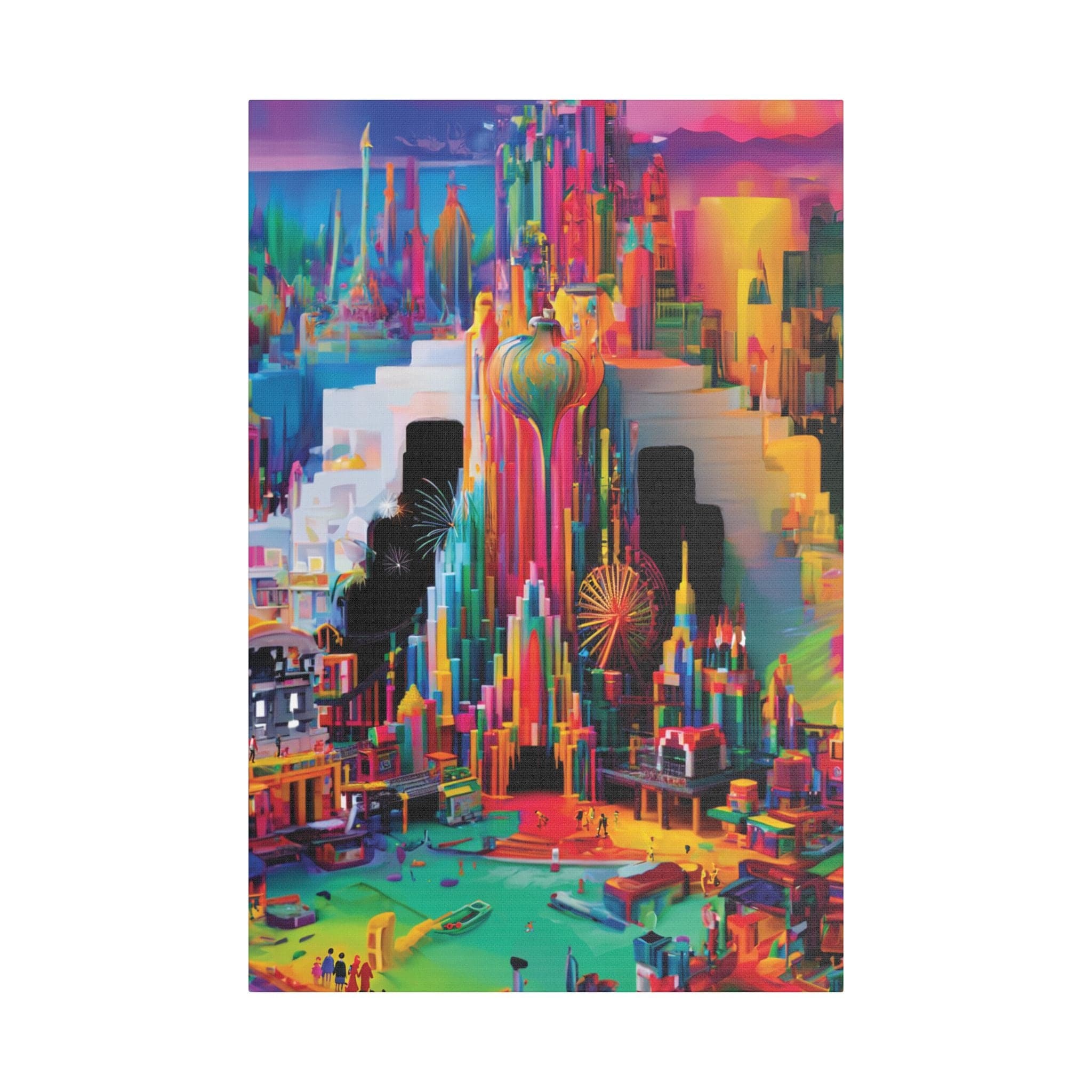 Printify Canvas 24″ x 36″ (Vertical) / 1.5" Pour Metropolis Satin Canvas, Stretched, 1.5"