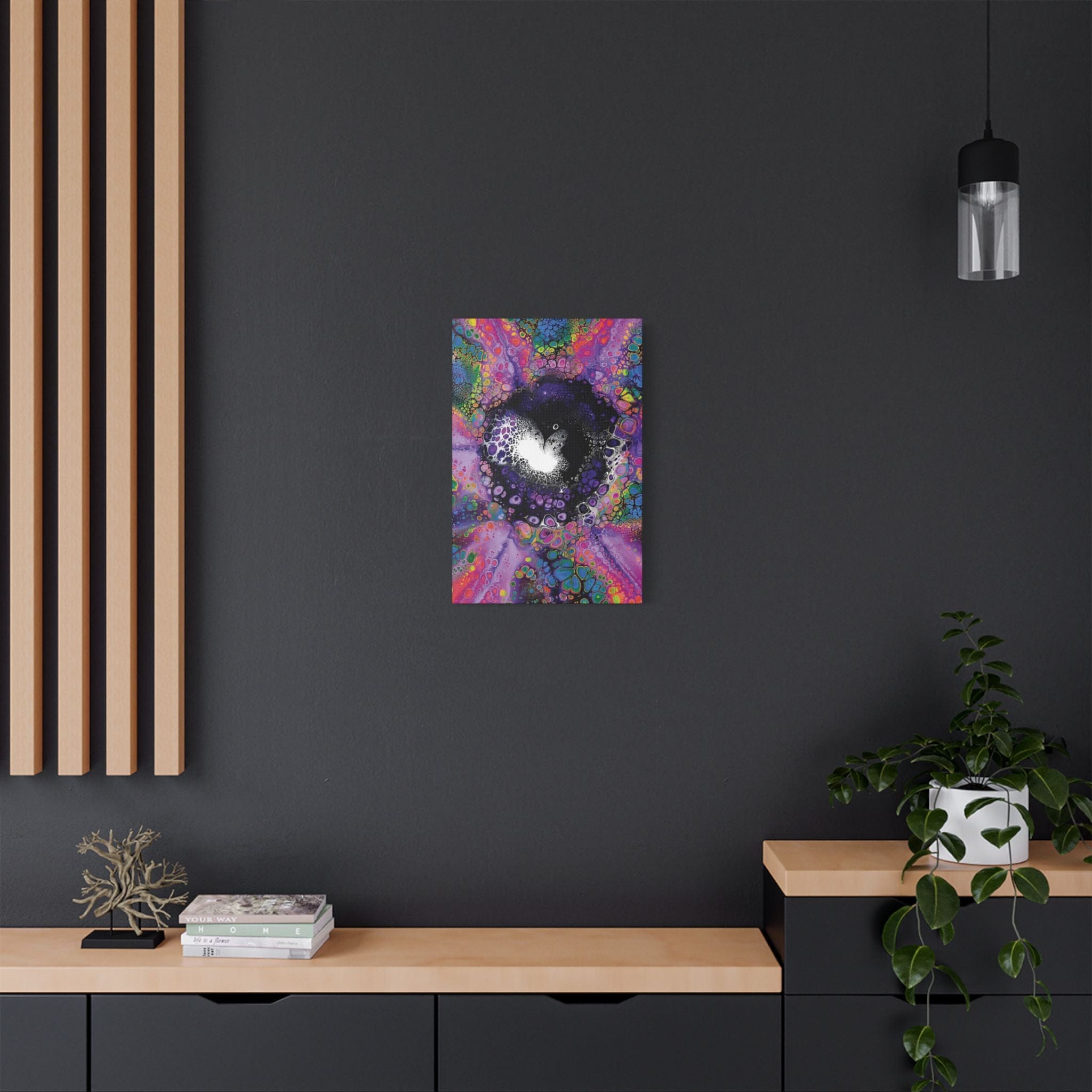 Printify Canvas Neon Nostalgia Satin Canvas, Stretched, 1.5"