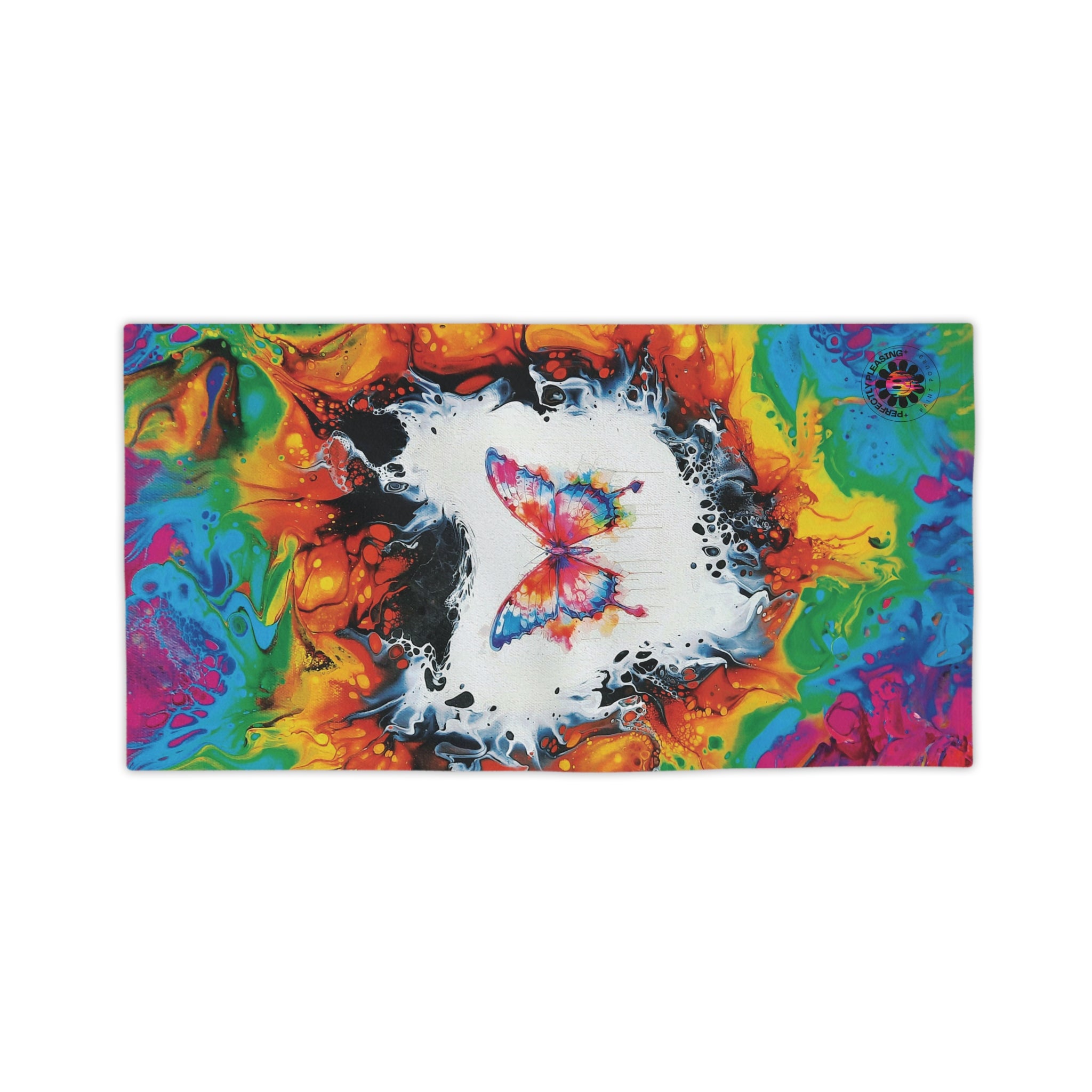 Rainbow Butterfly Beach Towel