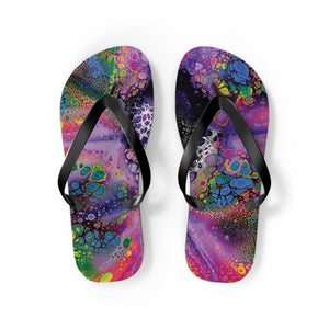 Neon Nostalgia Flip Flops