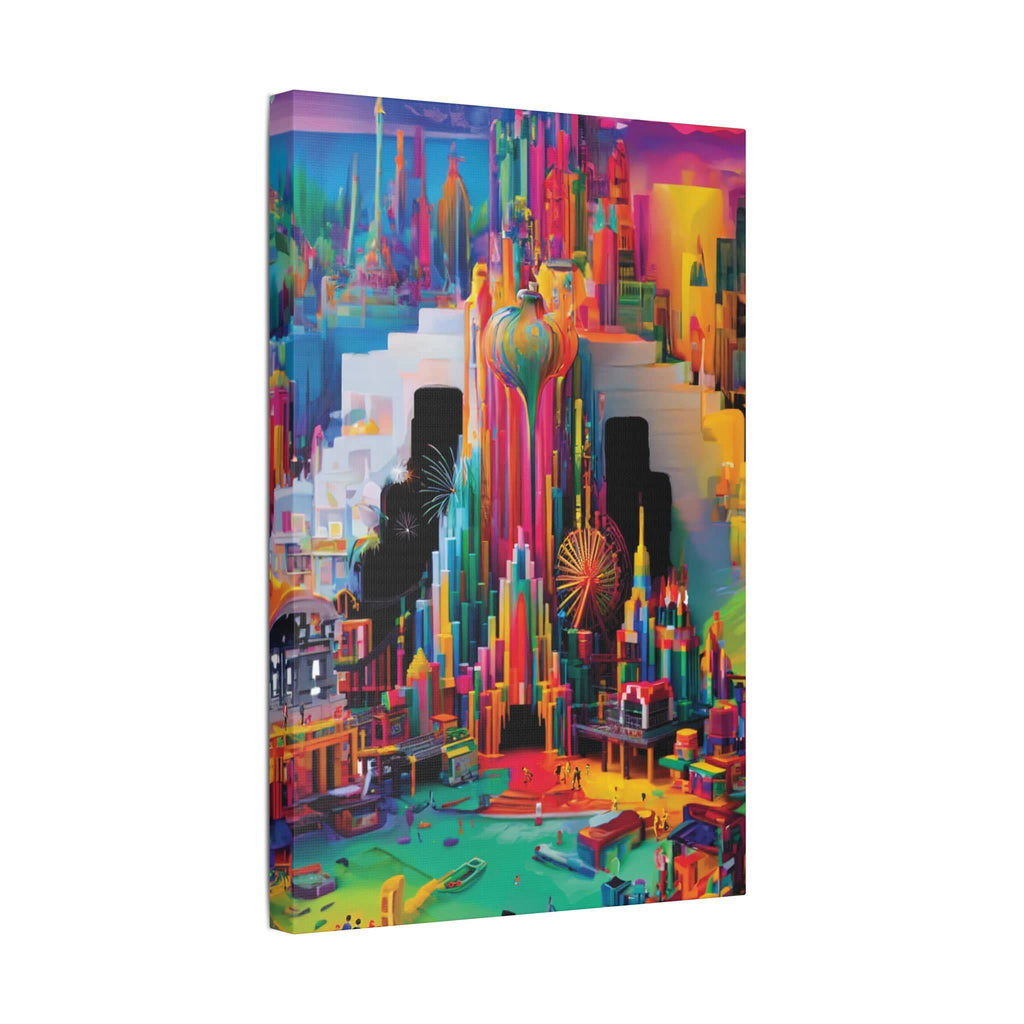 Printify Canvas Pour Metropolis Satin Canvas, Stretched, 1.5"