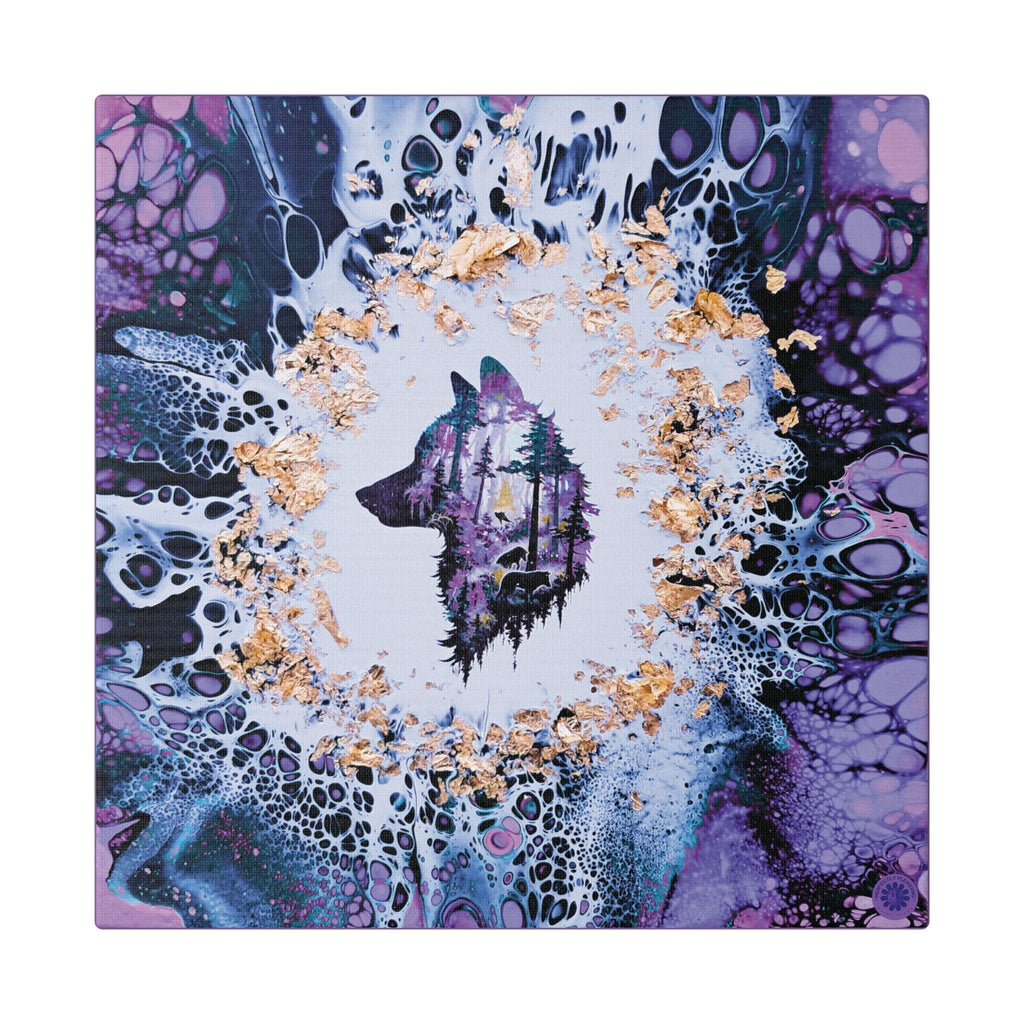Printify Canvas 8" x 8" / 1.5" Wolf Woods, Lavender, Satin Canvas, Stretched, 1.5"